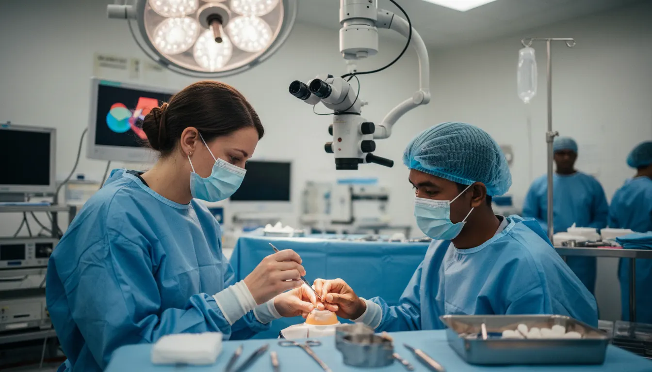 International mentor training Cambodian ophthalmology resident in surgical techniques